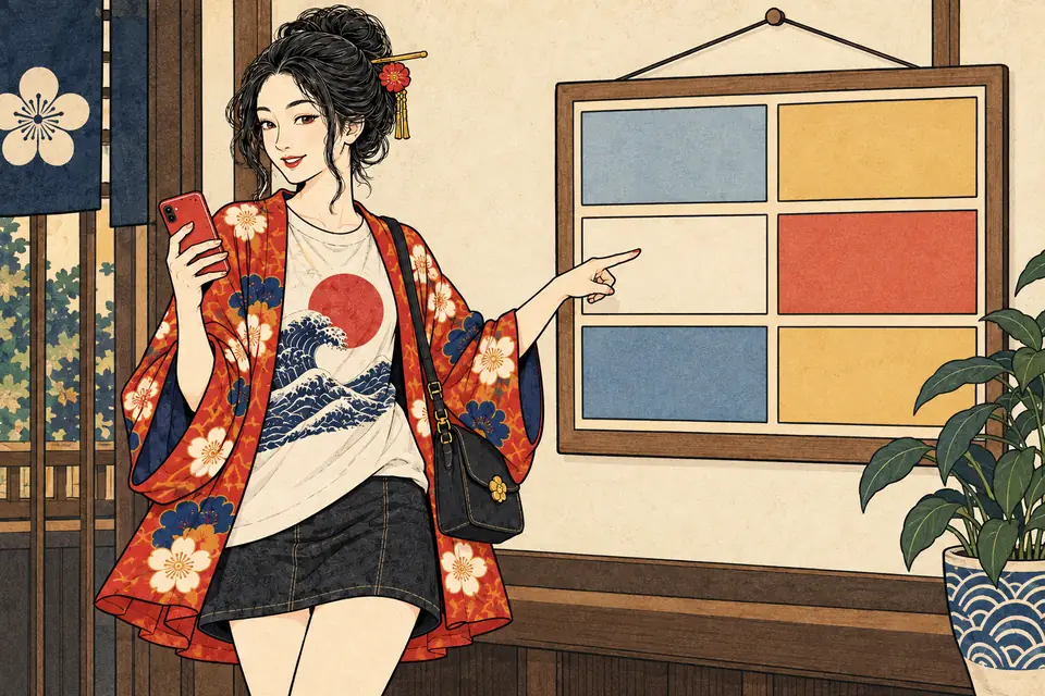 スケジュール表の空き枠を指さす女の子